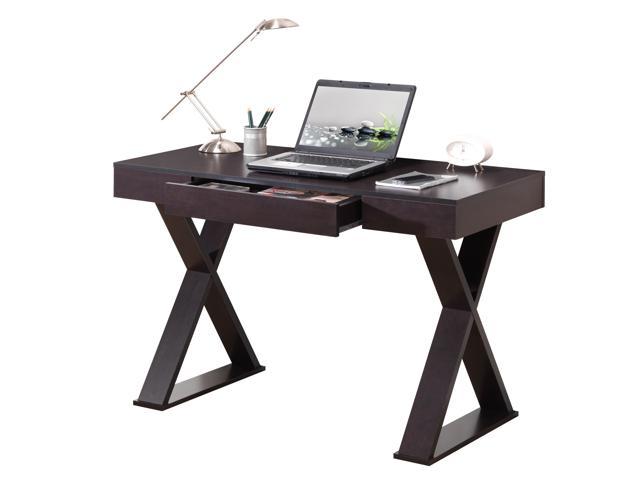 Techni Mobili Trendy Writing Desk With Drawer Espresso Newegg Com