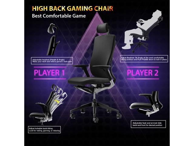 Gof High Back Computer Chair Multi Functional Gaming Chair Newegg Com