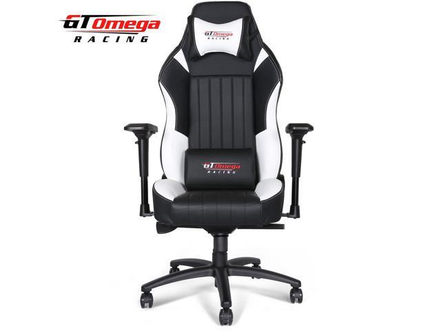 Gt Omega Evo Xl Racing Gaming Office Chair Black And White Leather Gt Omega Evo Xl Racing Gaming Office Chair Black And White Leather