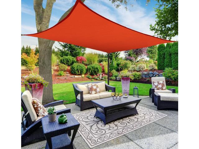 Sun Shade Sail Canopy, Rectangle, Red, 12 Ft. X 16 Ft Sun Shade Sail Canopy, Rectangle, Red, 12 Ft. X 16 Ft