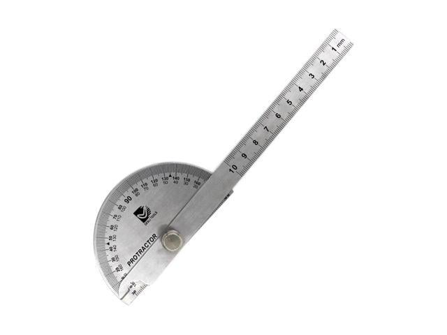 Angle Gauge 180 Degree Protractor Straight Ruler Rotating Pointer ...