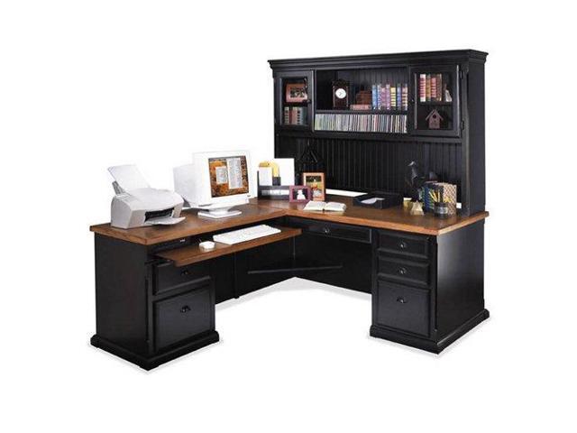 Southampton Onyx L Desk With Hutch Left Return Um Oak Top Southampton Onyx L Desk With Hutch Left Return Um Oak Top Black