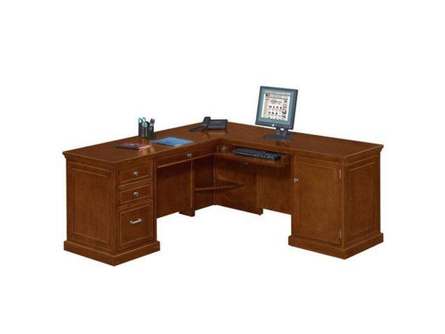 Compact L Shaped Desk With Right Return Light Chestnut Cherry Compact L Shaped Desk With Right Return Light Chestnut Cherry