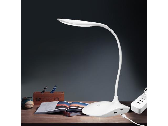Estone Fashion Wind Portable Led Reading Light Adjule Rechargeable Dimmable Touch Control Desk Lamp Gooseneck With Usb Charging Port For Bed