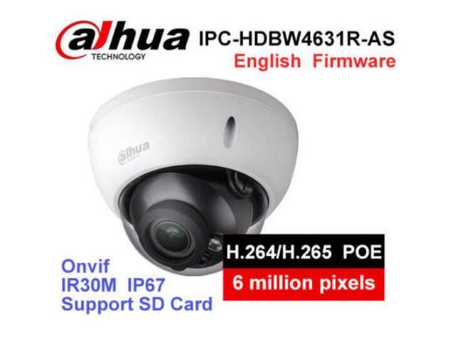 Dahua 6MP IP Camera IK10 IP67 IR30M built-in SD card Audio IPC-HDBW4631R-AS