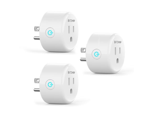BlitzWolf WIFI Smart Socket Work with Alexa Google Assistant Voice Remote Control Smart Home Timing Switch - 3 Pack