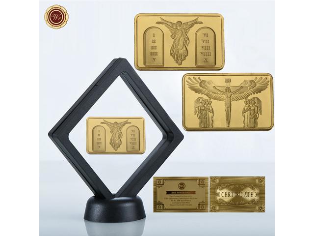 Wr 1 Oz 999 24k Gold Foil Bullion Jesus Cross Commemorative Gold