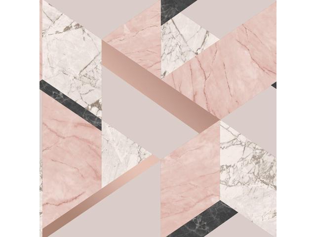 Fine Decor Marblesque Geometric Wallpaper Pink Rose Gold Fd42303 Fine Decor Marblesque Geometric Wallpaper Pink Rose Gold Fd42303
