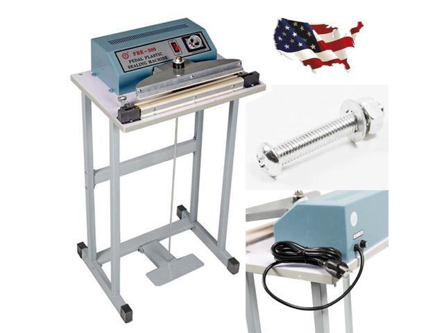 110V 12/" Foot Pedal Impulse Sealer Heat Seal Machine Plastic Bag Sealing Tool