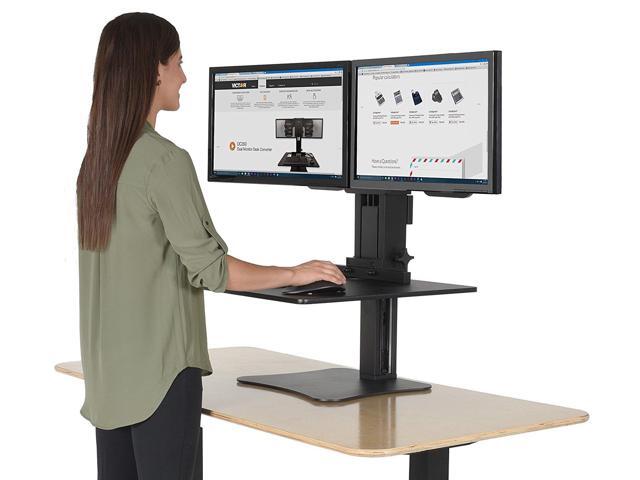 Victor Dc350 High Rise Collection Dual Monitor Sit Stand Desk Victor Dc350 High Rise Collection Dual Monitor Sit Stand Desk Converter 28 By