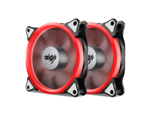 Aigo Green Halo LED 120mm PC Computer Case Cooling Neon Quite Clear Fan Mod
