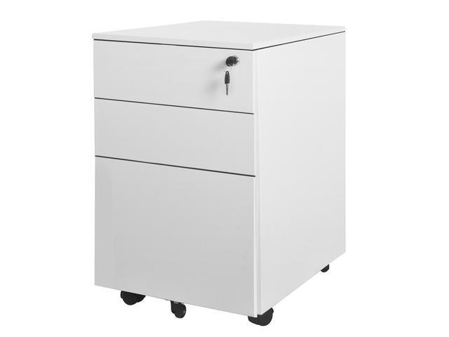 Aimezo Heavy Duty Metal Solid Steel 3 Drawer Pedestal Mobile File Aimezo Heavy Duty Metal Solid Steel 3 Drawer Pedestal Mobile File Cabinet With Lock Key And