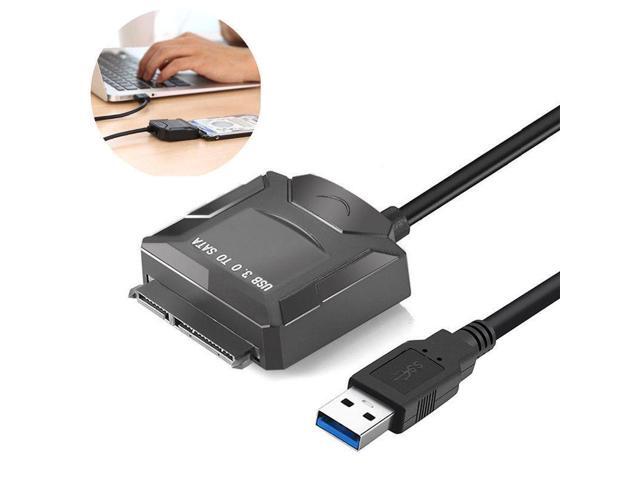Cable Length: 0.5m Computer Cables 2018 New USB 2.0 to SATA Serial ATA 15+7 22P Adapter Cable for 2.5 HDD Laptop Hard Drive Black Color