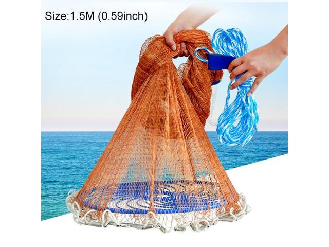 American Easy Throw Cast Net Fishing Mesh Fishing Tackle 1 5m