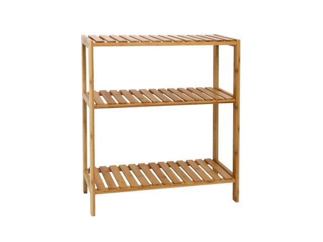 Kinbor Bamboo Rack Multifunctional Bathroom Kitchen Living Room Kinbor Bamboo Rack Multifunctional Bathroom Kitchen Living Room Holder Plant Flower Stand 3 Tier Utility