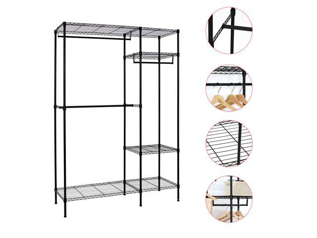 Kinbor Metal Closet Organizer Adjule Wire Shelves Bedroom Free Kinbor Metal Closet Organizer Adjule Wire Shelves Bedroom Free Standing Black