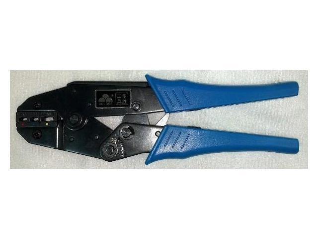 Heavy Duty Ratcheting Crimper for Uninsulated Solderless Wire Connectors 22-8 GA
