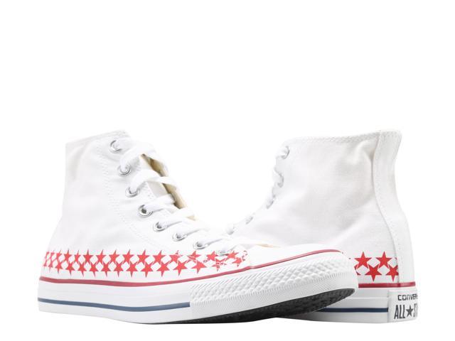 white blue and red converse