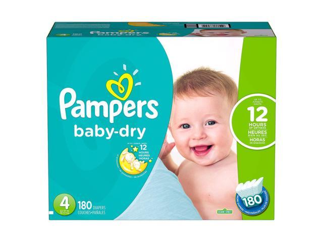 pampers baby dry diapers diaper size 4 180 ct weight 22 37 pampers cruisers size 5 weight