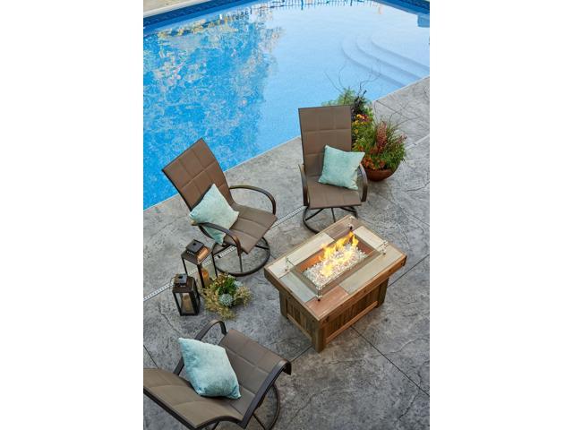 The Outdoor Greatroom Company Vintage Rectangular Gas Fire Pit