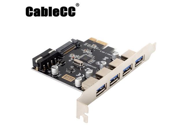 PCI-E Express 4 Ports to USB 3.0 HUB PCI Express Expansion Card Adapter 5Gbps