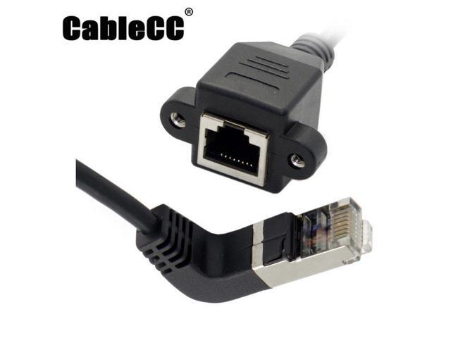 Ethernet LAN Network RJ45 Male 90°UP Angled to Male Plug Extension Adapter Cable