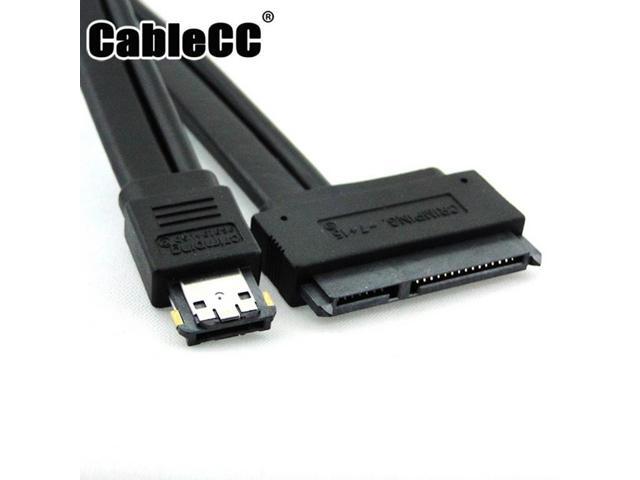 12V 0,5 m SATA 22 pin Madre turno Poder eSATA USB 2 in 1 Cable de datos