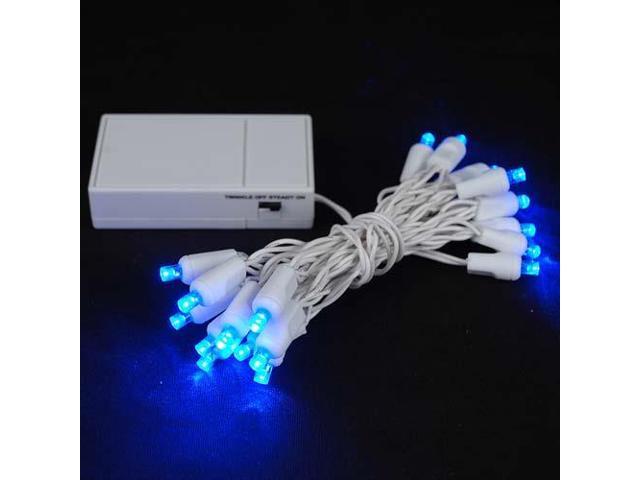 Novelty Lights 20 Light Battery Operated Led Christmas Mini Set Novelty Lights 20 Light Battery Operated Led Christmas Mini Set Blue White Wire