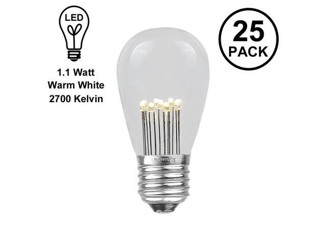 Novelty Lights 25 Pack Led S14 Outdoor Patio Edison Replacement