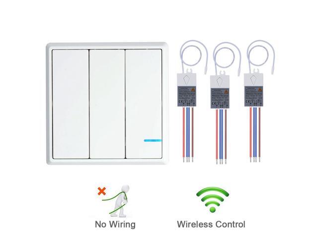 Greencycle 1pk 3 Way Switch And 3pk Receiver Wireless Lights Greencycle 1pk 3 Way Switch And 3pk Receiver Wireless Lights Kit Remote Control Lamp
