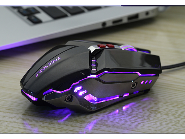 Free Wolf V3 Wired 3200dpi Adjust Usb Ergonomic Optical Gaming Mouse