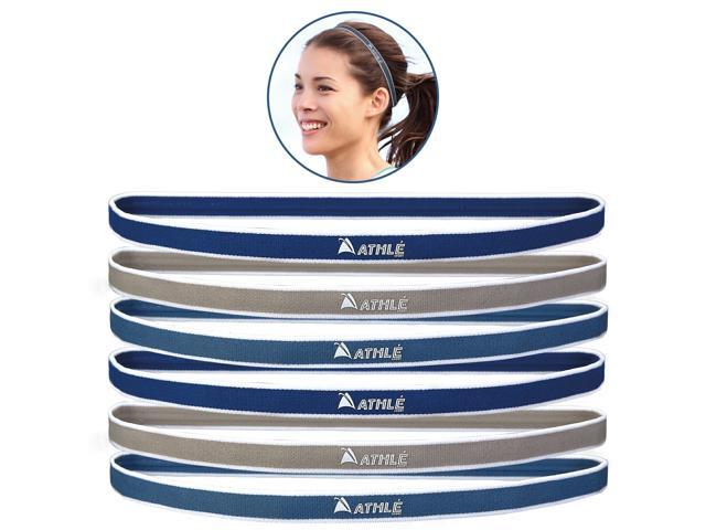 Athle Skinny Sports Headbands 6 Pack Men S And Women S Elastic