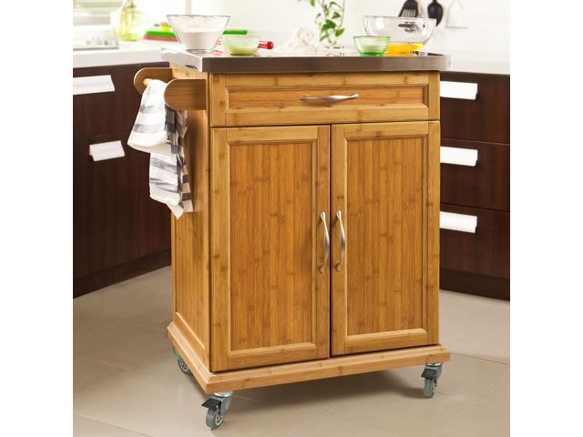 Haotian Fkw13 N Wood Kitchen Cabinet Storage Trolley Cart Haotian Fkw13 N Wood Kitchen Cabinet Storage Trolley Cart