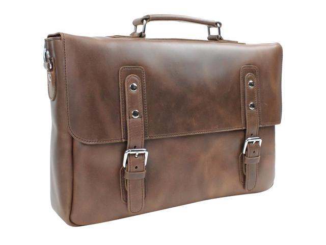 Vagabond Traveler Classic Large Full Grain Leather Messenger Laptop Bag ...