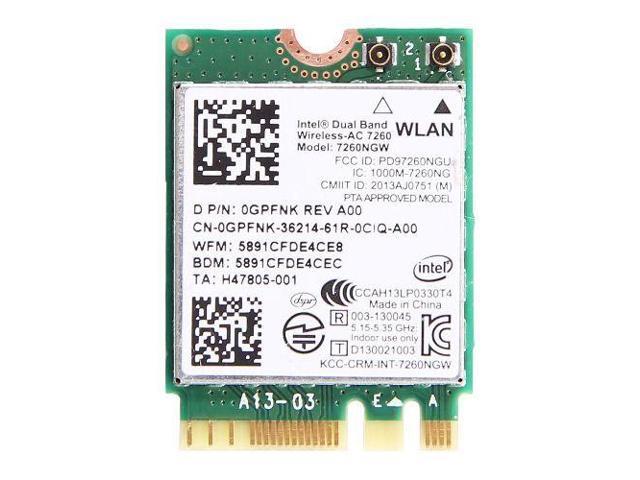 Intel Dual Band 7260 7260NGW 802.11ac NGFF Wireless-AC 2x2 Wifi ...