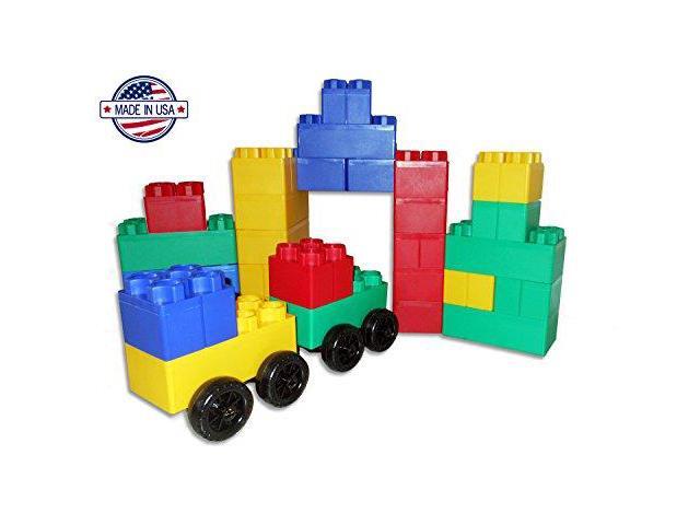 Big City Playset with Wheels 40pc Jumbo Blocks