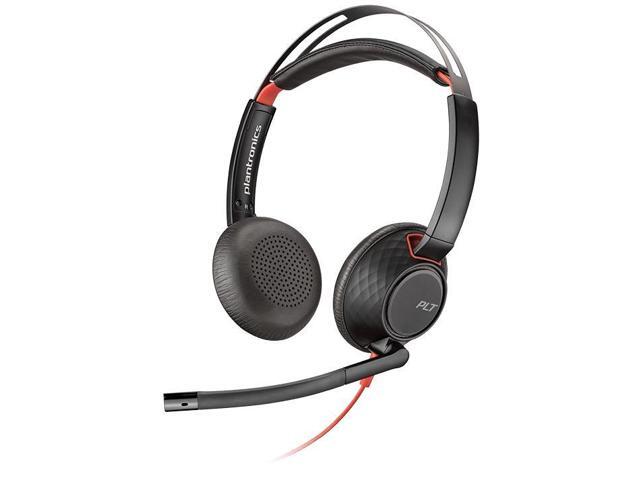 Poly - Blackwire 5220 USB-C Headset (Plantronics) - Wired, Dual Ear (Stereo) Computer Headset with Boom Mic - USB-C, 3.5 mm to connect to your PC, Mac, Tablet and/or Cell Phone