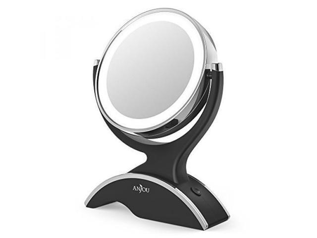 Almm Makeup Mirror Led Lighted With 1x 7x Magnification Anjou Almm Makeup Mirror Led Lighted With 1x 7x Magnification Anjou Vanity Powered