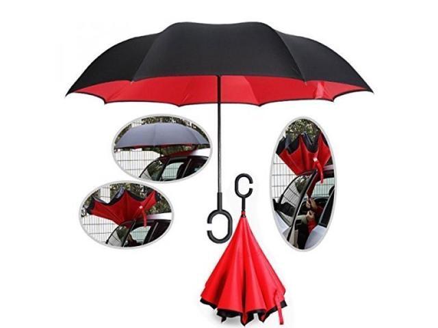 Ylyycc New Double Layer Inverted Umbrella Straight Rod Waterproof Ylyycc New Double Layer Inverted Umbrella Straight Rod Waterproof Windproof Uv Protection Rainy Sunny