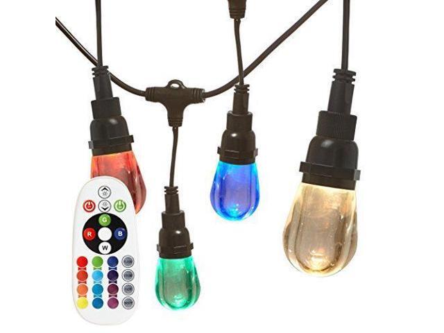 Newhouse Lighting Rgbwstring18 Outdoor Led Color Changing Rgb String Lights With Warm And Cool White Light Weatherproof Technology Heavy Duty