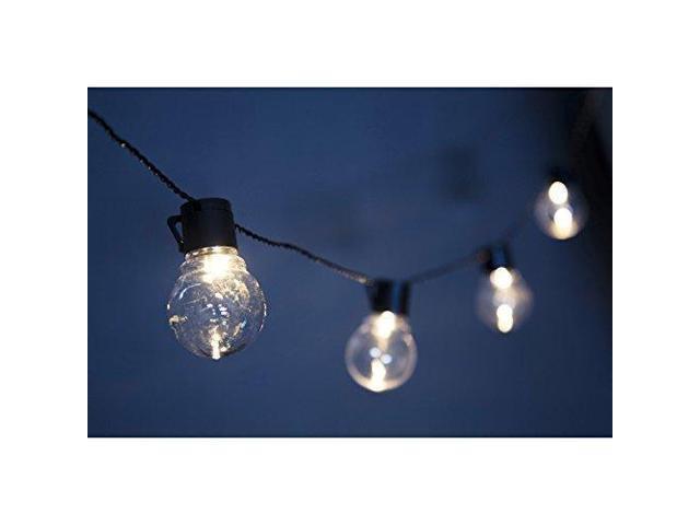 Ora Solar Powered String Lights 10 Led Clear Ball Waterproof Outdoor Dual Mode Decorative For Indoor Wedding Homes Party