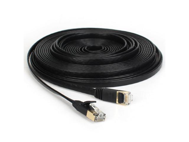 Flat STP Cat7 Cable 50ft for Inwall/Outdoor Use