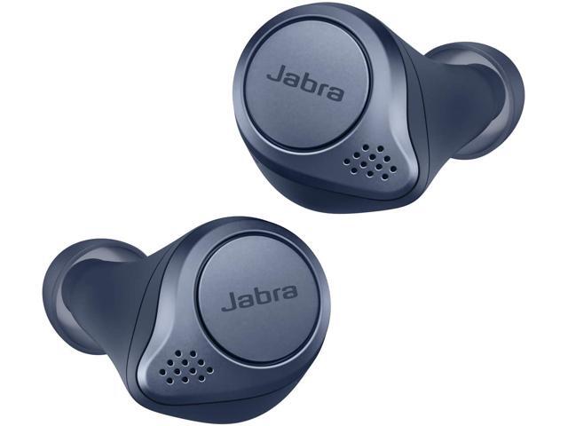 Jabra Elite Active 75t Navy Voice Assistant Enabled True Wireless Sports Earbuds with Charging Case
