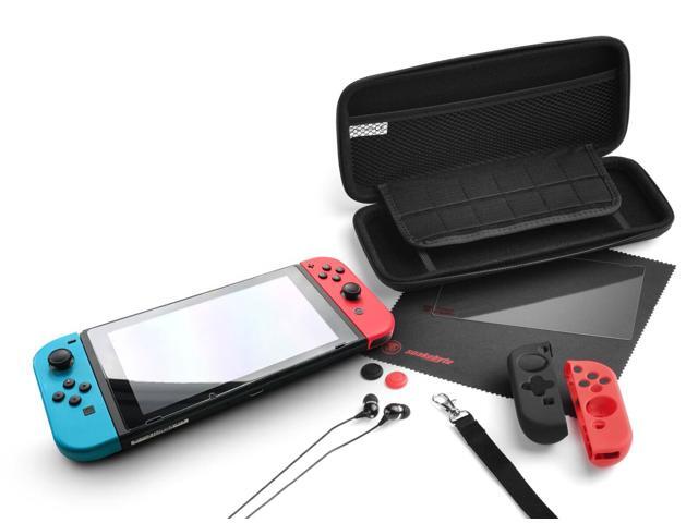 Snakebyte NSW Starter Kit Pro for Use with Nintendo Switch Accessory Pack 9-in-1 Including Screen Glass Protector/Headphones - Nintendo