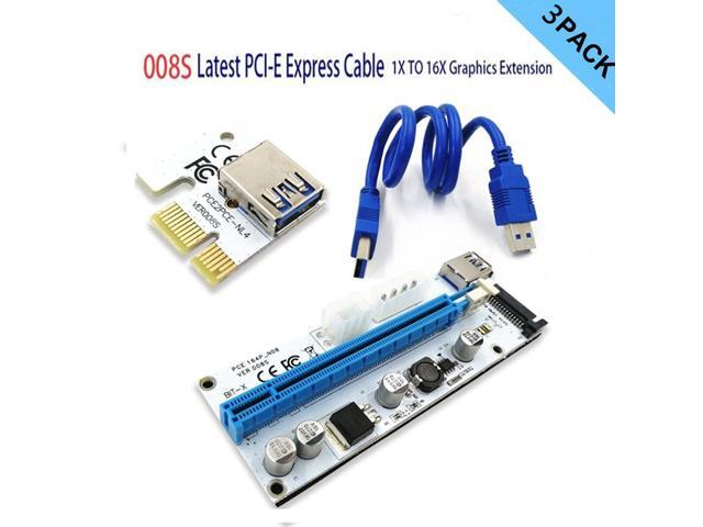 12 Pack PCI-E 1X TO 16X GPU Mining Extender Riser Multi-interface Adapter W// LED