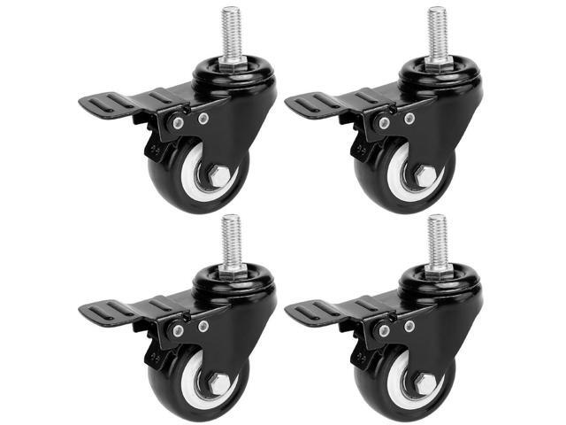 Office Chair Swivel Caster Wheels With Lock Kit 4 Pack Black Office Chair Swivel Caster Wheels With Lock Kit 4 Pack Black