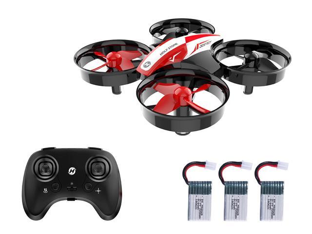 Holy Stone - HS210 Mini Indoor Drone with 3 Batteries, Red