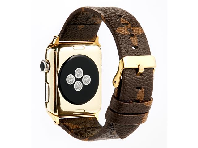 GOOSUU for Louis Vuitton Apple Watch Band Leather iWatch Strap 38mm 42mm,Sport Leisure Style ...