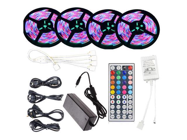 RGB LED Strip Light Set 20M Waterproof 1200LEDs 2835 RGB Mini WiFi Controller App Music Control Remote 5M RGB 5050