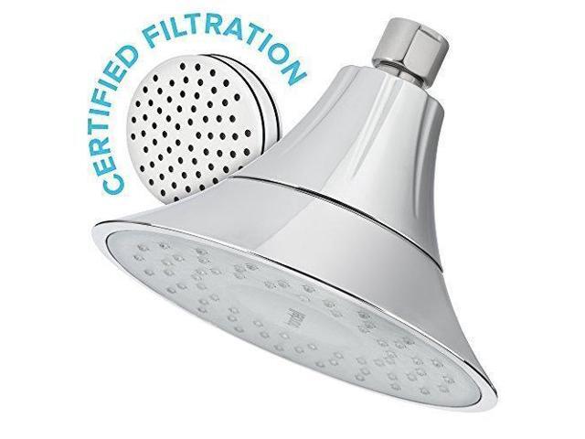 Vivaspring Filtered Shower Head Fsh25 Cg Chrome Finish With Slate Face And Wide Rain Spray For Softer Skin Hair 6 Month Filter Ff 15